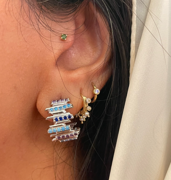 Khatt Hoop Earring WG