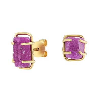 Ruby Raw Earrings